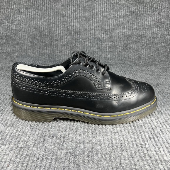 Doc Martens 3989 Brogue Men's Size 11 Yellow Stitch Smooth Leather Wingtip Shoes - Picture 8 of 14